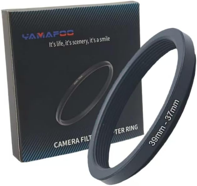 YAMAFOO 55mm to 62mm Step-Up Ring/Step Down Rings Filter Adapter for All Brands UV ND CPL Metal Ring Step-Up Rings Adapter Filter,Black (55-62)