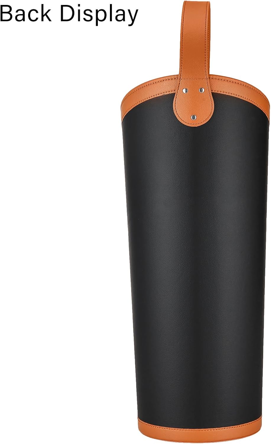 Faux Leather Large Umbrella Holder Entryway,Modern Black Umbrella Rack Stand Indoor