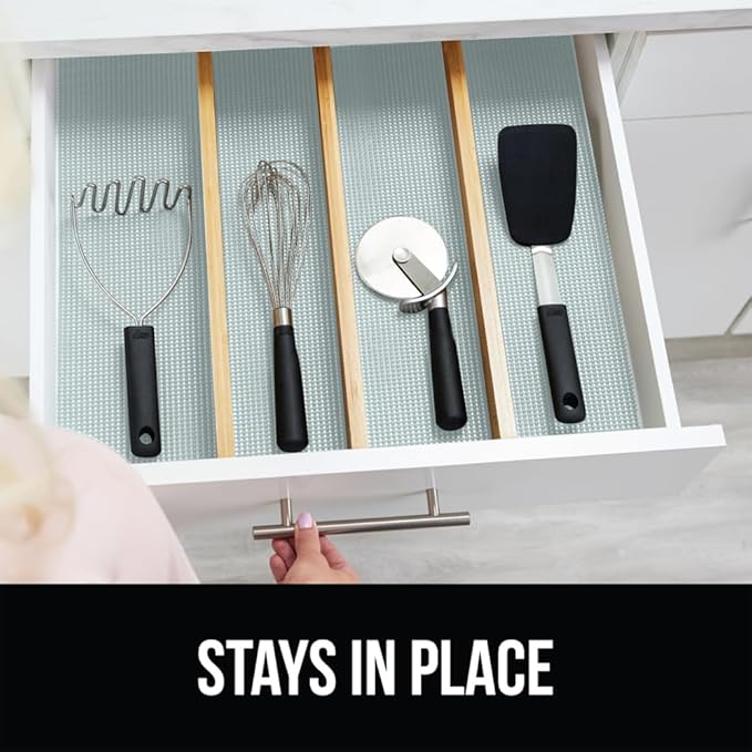 GORILLA GRIP powerGRIP Drawer Shelf and Cabinet Liner, Thick Strong Hold