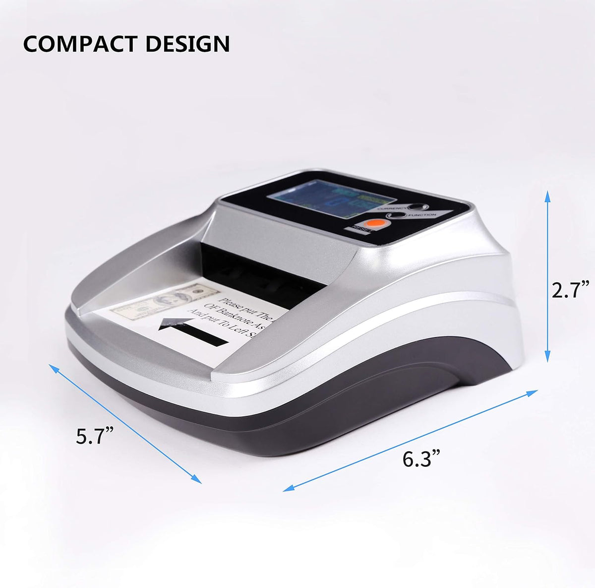 Counterfeit Money Checker Bill Detector Machine 2 in 1 with 5 Full Detection and Long-Term Service