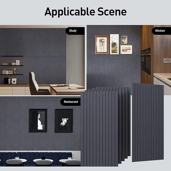 UMIACOUSTICS 6 Packs Acoustic Panel, 47.2 x 23.6 Inches Decorative Sound Proof