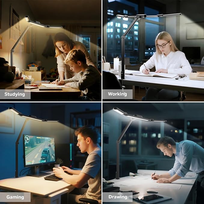 Honeywell Wide Desk Lamp with Clamp