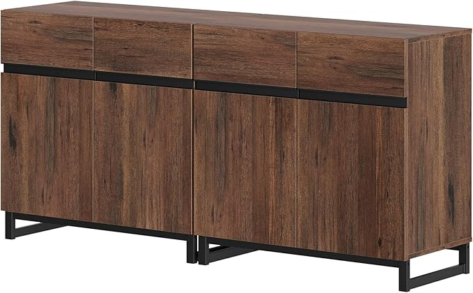 Wampat Modern TV Stand for up to 70 inch TVs, 2 in 1 Entertainment Center