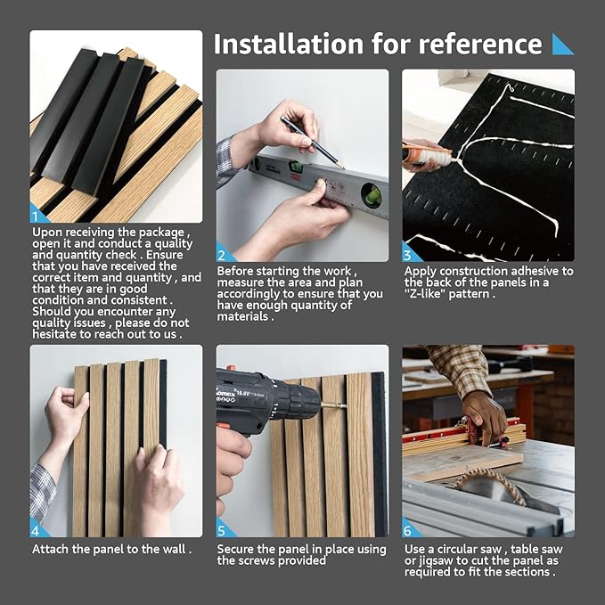 Art3d 4 Wood Slat Acoustic Panels
