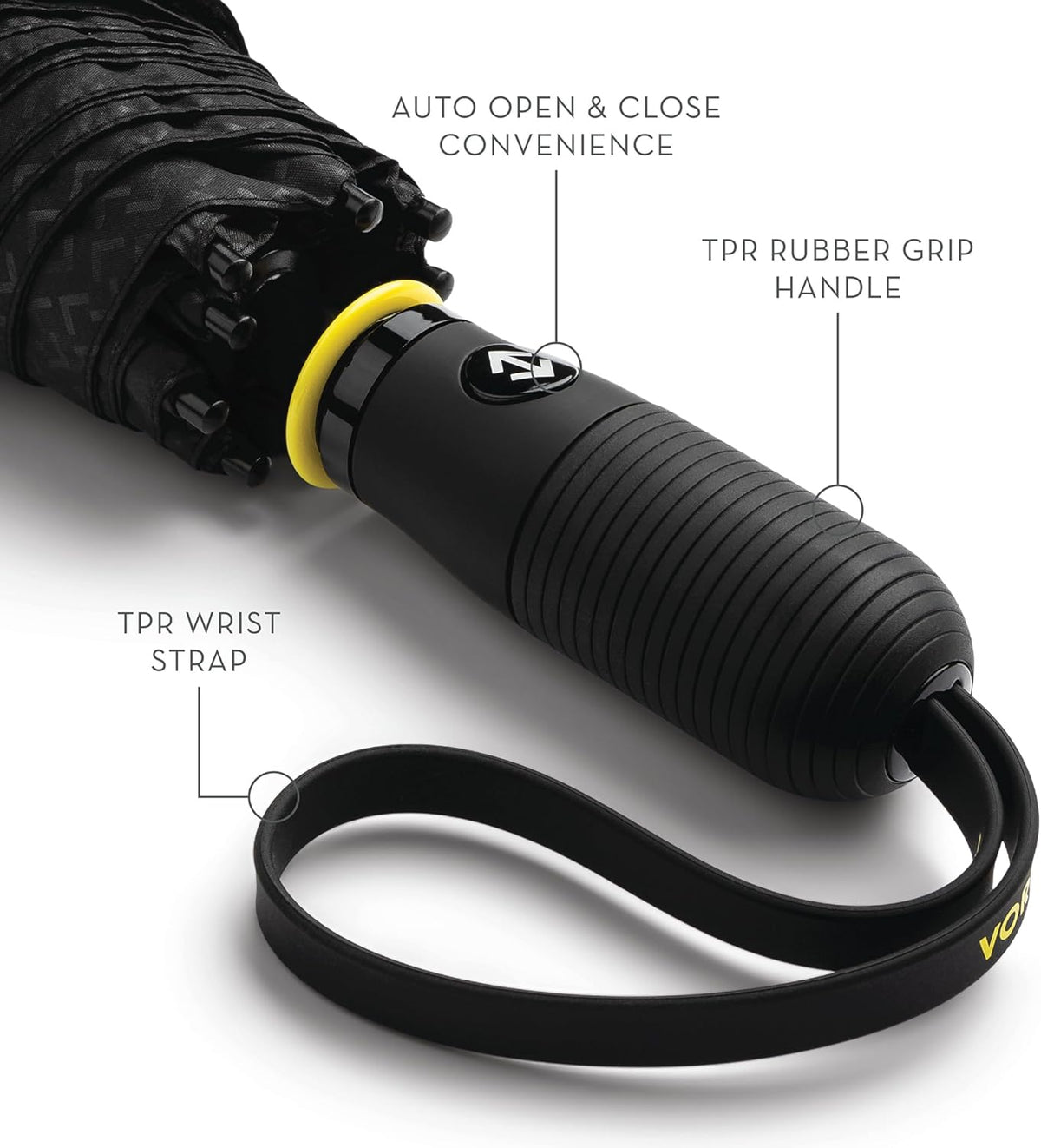 ShedRain Vortex Automatic Compact Folding Windproof Travel Umbrella – Rain & Windproof Vented Double Canopy – Protect from Rain, Sun & Wind - Wind Tunnel Tested to 75 mph