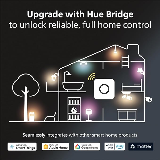Philips Hue Appear Outdoor Smart Wall Light, Black - White and Color Ambiance LED Color-Changing Light - 1 Pack - Requires Hue Bridge - Control with Hue App and Voice - Weatherproof