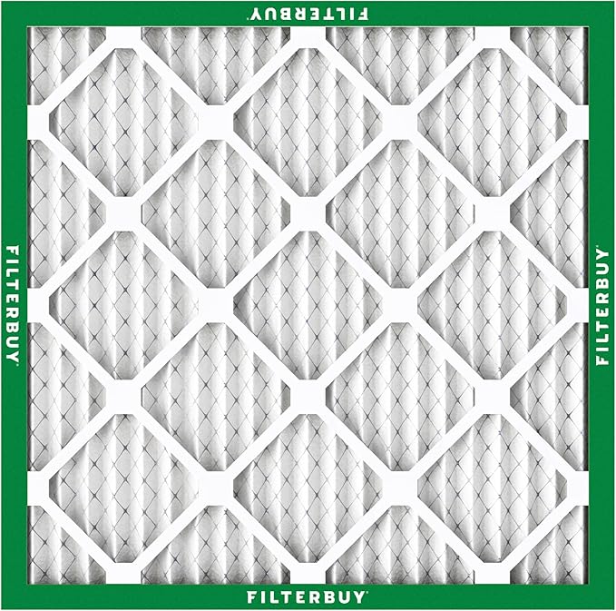 Filterbuy 18x18x1 Air Filter MERV 8 Essential Dust & Allergy Defense (5-Pack), Electrostatic Pleated HVAC AC Furnace Filters Replacement, Made in USA (Actual Size: 17.75 x 17.75 x 0.75)