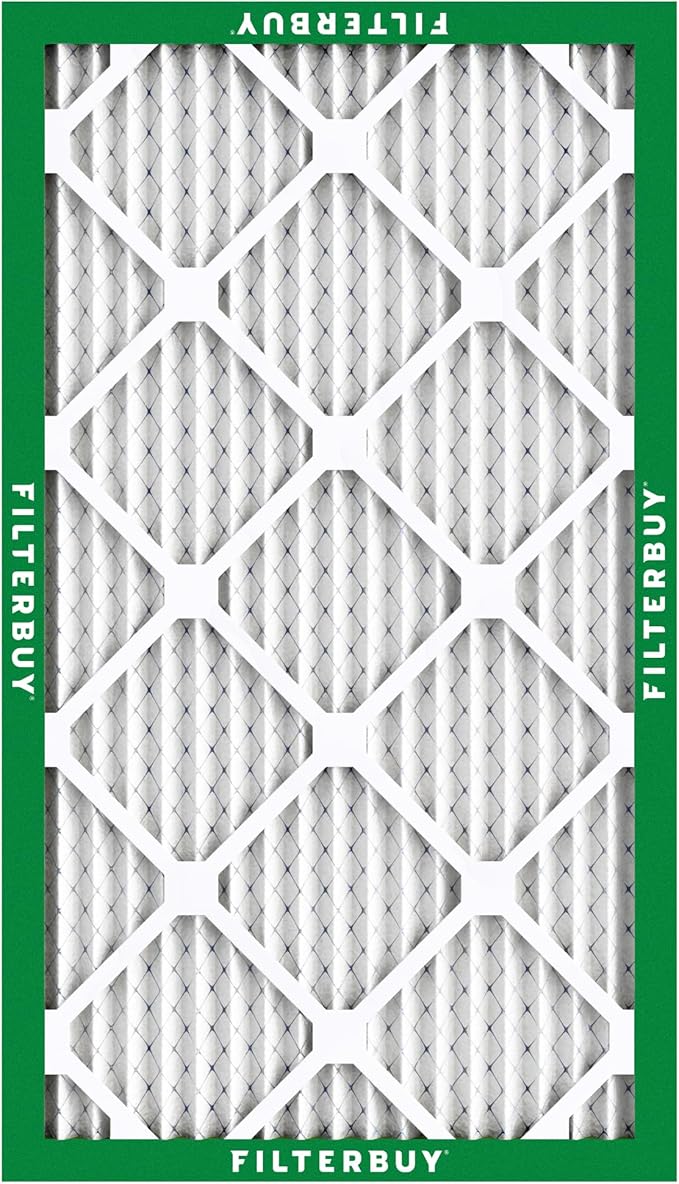 Filterbuy 11.5x19.5x1 Air Filter MERV 8 Essential Dust & Allergy Defense (12-Pack), Electrostatic Pleated HVAC AC Furnace Filters Replacement, Made in USA (Actual Size: 11.50 x 19.50 x 0.75)