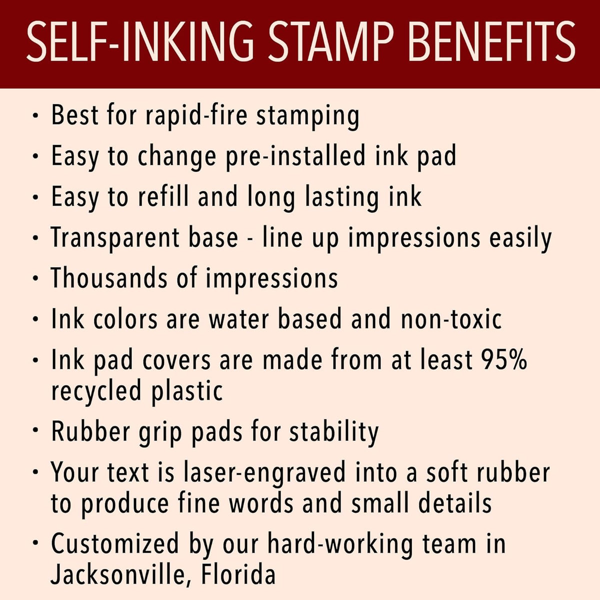 Custom Self-Inking Stamps | 49 Fun Phrases | Grading Made Easy | Classroom, Library Book Stamps (Likes This a-Latte, Xtra Wide)