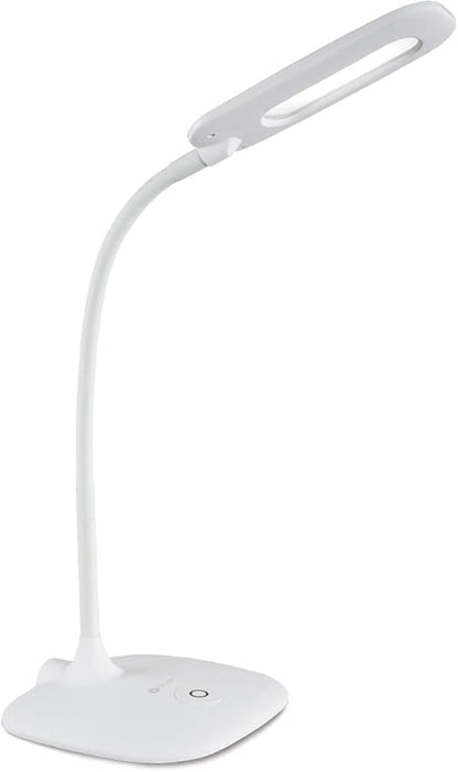 OttLite ClearSun LED Soft Touch Desk Lamp - 3 Brightness Settings - Energy Efficient Natural Daylight LEDs - Adjustable Flexible Neck & Touch Controls for Home Office, Computer Desk, & Dorms