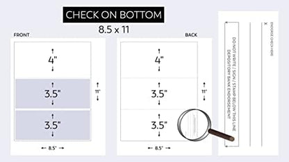 Compuchecks 2500 Blank Checks on Bottom Stock Paper - Compatible with QuickBooks and VersaCheck (Gold Diamond) Print Easy - Secure Computer Laser Checks for Business, Payroll, or Personal Use
