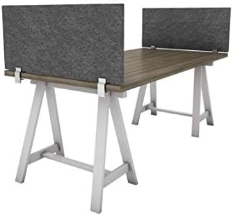 OBEX Panel Desk Mounted PET Privacy Screen, 18" x 48", Shadow