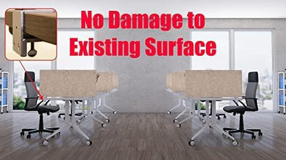 OBEX Panel Desk Mounted PET Privacy Screen, 24" x 24", Sand