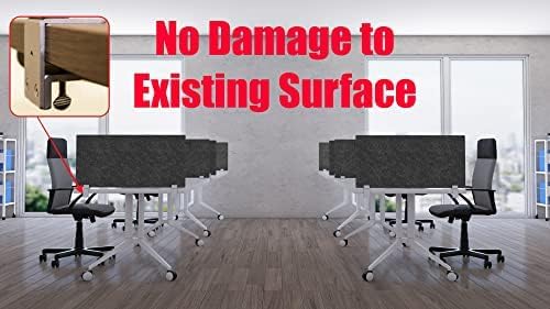 OBEX Panel Desk Mounted PET Privacy Screen, 18" x 60", Shadow