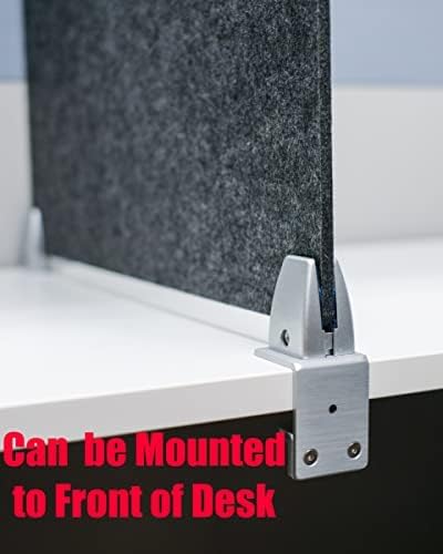 OBEX Panel Desk Mounted PET Privacy Screen, 18" x 66", Stone