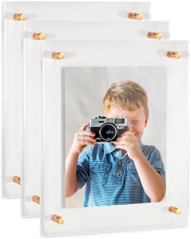 ArtToFrames 22x28 Inch Double Panel Floating Acrylic Picture Frame comes