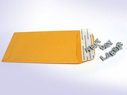NextDayLabels #7 Coin Envelopes - 50-Pack Brown Kraft Peel & Seal Money Envelopes for Cash, Coins, Jewelry, or Small Parts for Home, Office, or Business Use - Made in USA