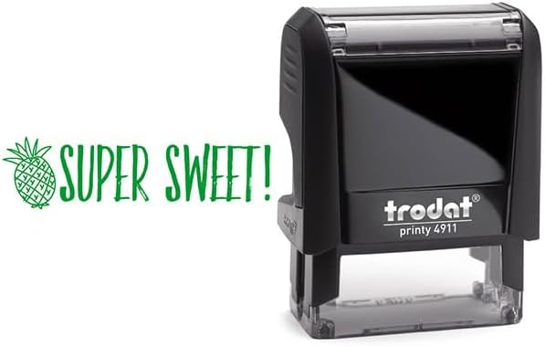 Custom Self-Inking Stamps | 49 Designs | Fun Phrases | Grading Made Easy | Classroom & Library Book Stamps (Super Sweet, Xtra Wide)