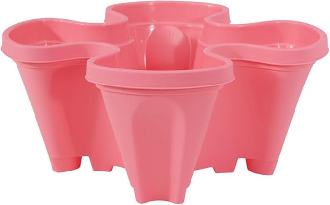 Vertical Planter 3 Tiered,Stackable Planters for Strawberry Herb Flower and Vegetable Stacking Garden Tower Gardening Pots with Removable Wheels and Bottom Indoor Outdoor