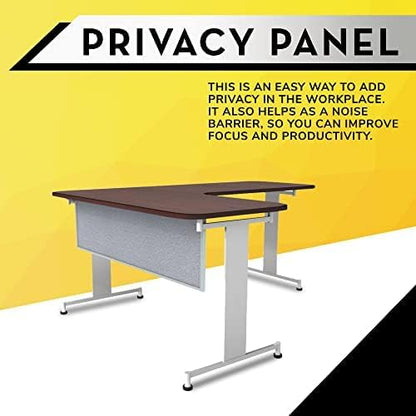 OBEX Acoustic Table Mounted Modesty Desk Privacy & Sound Absorbing Panel for Office Cubicles, 24" x 48", Overcast