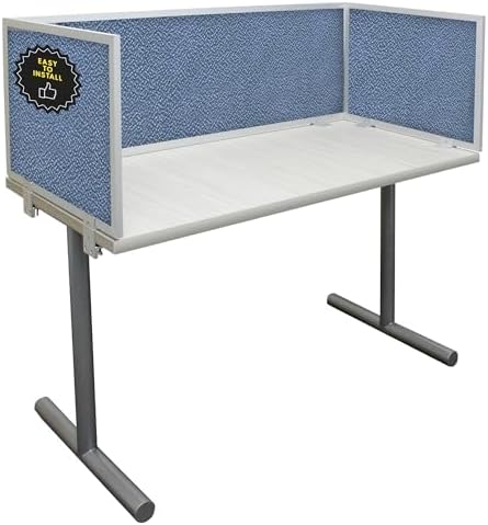 OBEX Acoustic Mounted Screen Privacy Panel Table Top Separator, Sound Blocking Desk Divider (Twilight, 18" X 36")