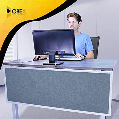 OBEX Acoustic Table Mounted Modesty Desk Privacy & Sound Absorbing Panel for Office Cubicles, 12" x 72", Twilight
