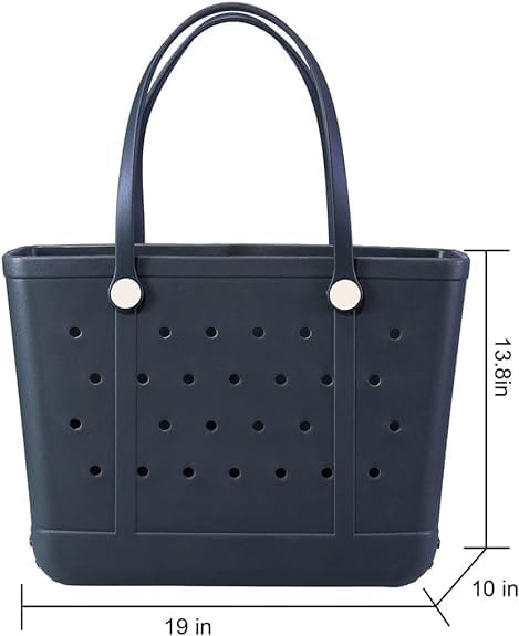 Tote Bag for Women - Large Rubber Beach Bag, Medium Waterproof Sandproof Travel Tote Bags for Beach Outdoor Sports