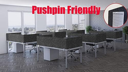 OBEX Panel Desk Mounted PET Privacy Screen, 24" x 30", Shadow