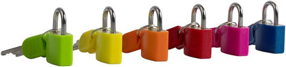 6PCS Suitcase Locks with Keys, Luggage Locks with Keys, Metal Luggage Padlocks, Mini Locker Lock (6 Colors)