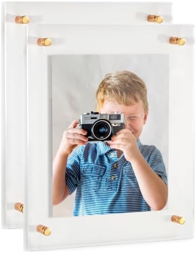 ArtToFrames 14x28 Inch Double Panel Floating Acrylic Picture Frame comes
