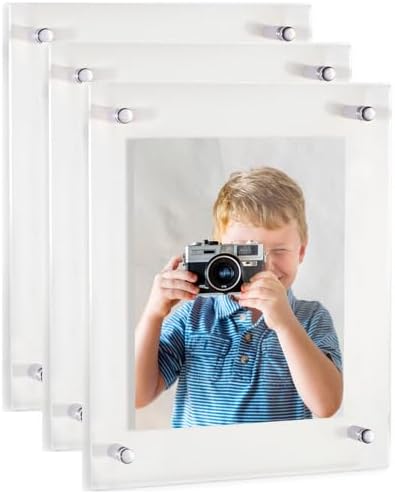 ArtToFrames 12x18 Inch Double Panel Floating Acrylic Picture Frame comes