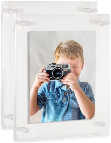 ArtToFrames 14x21 Inch Double Panel Floating Acrylic Picture Frame comes