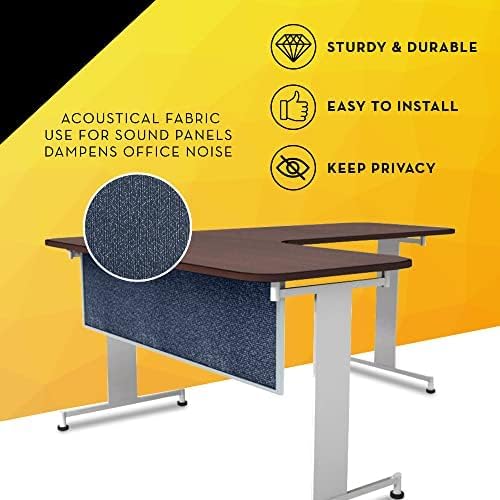 OBEX Acoustic Table Mounted Modesty Desk Privacy & Sound Absorbing Panel for Office Cubicles, 24" x 72", Graphite