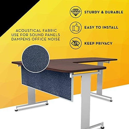 OBEX Acoustic Table Mounted Modesty Desk Privacy & Sound Absorbing Panel for Office Cubicles, 24" x 66", Graphite