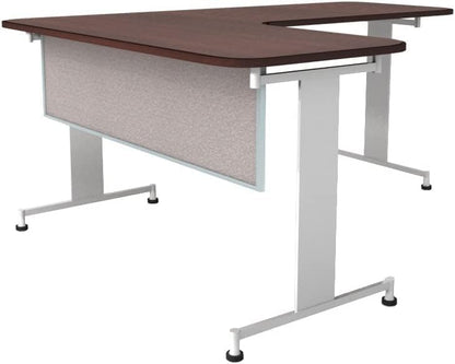 OBEX Acoustic Table Mounted Modesty Desk Privacy & Sound Absorbing Panel for Office Cubicles, 18" x 66", Overcast