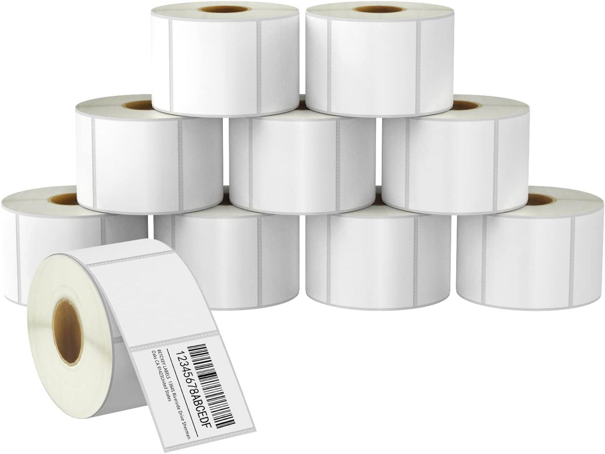 BETCKEY - 2.25" x 2" (57 mm x 51 mm) UPC Barcode & Address Labels Compatible with Zebra & Rollo Label Printer,Premium Adhesive & Perforated [10 Rolls, 7000 Labels]