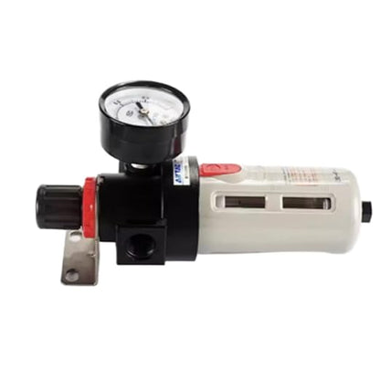 Compressed Air Pressure Filter Regulator Airtac BFR3000 3/8'' NPT 0-140 PSI Combo Piggybac Adjustable,Bracket,Gauge Semi-Auto Drain