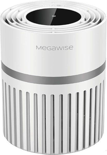 MEGAWISE EPI810 Air Purifier forLarge Room, 215 sq ft Coverage, Real-Time Air Quality Monitor, Fragrance Sponge & Wildfire Smoke, Dust Removal