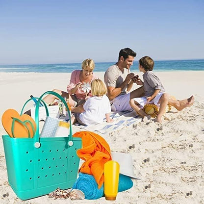 Tote Bag for Women - Large Rubber Beach Bag, Medium Waterproof Sandproof Travel Tote Bags for Beach Outdoor Sports