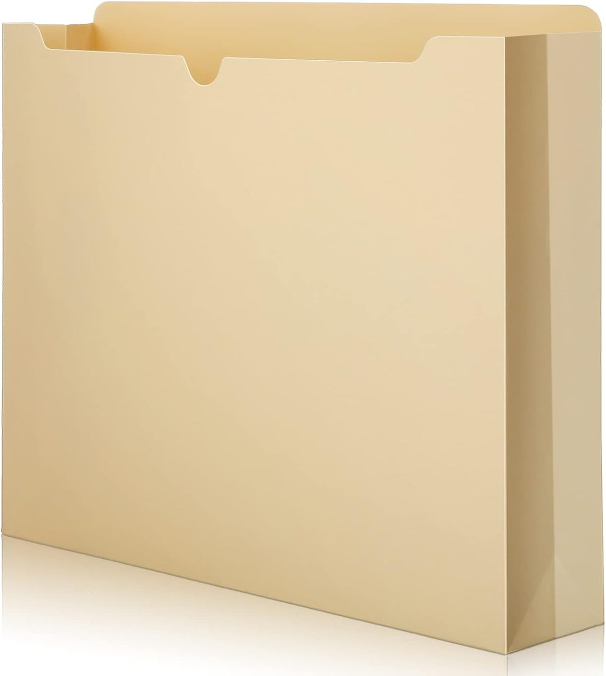 Zhehao 100 Pcs File Jackets Reinforced Straight Cut Tab Pocket Folders Expandable File Folder Expanding Paper Organizer with Tabs Expansion Pocket, Letter Size(Beige Color)