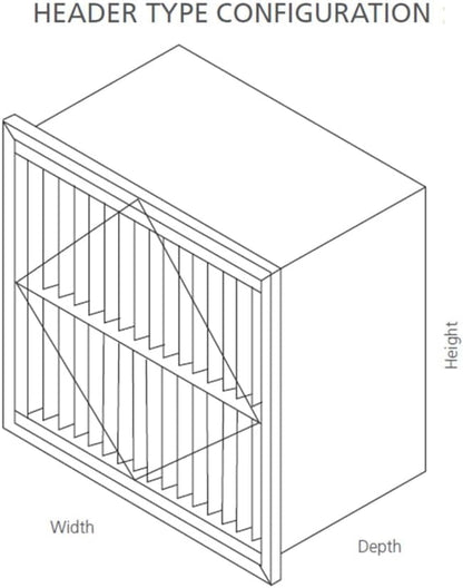 RIGID-PACK 20x20x12 Rigid Box Air Filter – MERV 13/85% ASHRAE HVAC Filter – Radial V-Pleat, Metal Frame, Single Header – High-Efficiency Replacement for Commercial & Industrial Systems