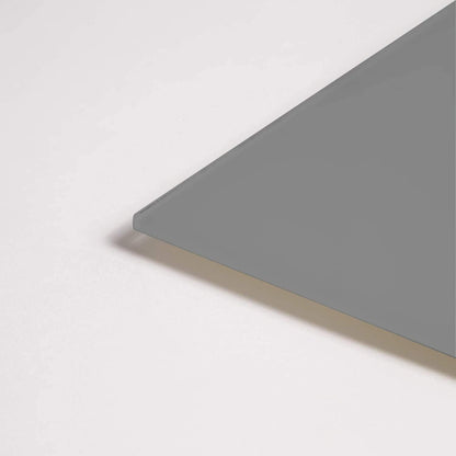 U Brands Glass Dry Erase Board, 24" x 36", 3'x2',Gray Surface, Frameless, Includes Marker