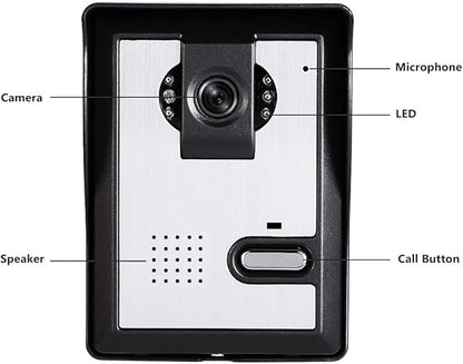 AMOCAM Video Door Phone System, 4.3 Inches Clear LCD Monitor Wired Video
