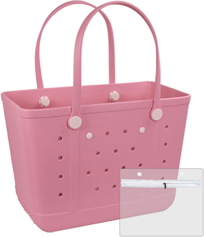 Tote Bag for Women - Large Rubber Beach Bag, Medium Waterproof Sandproof Travel Tote Bags for Beach Outdoor Sports