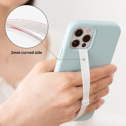 C-Shaped Clip Finger Phone Grip, Sinjimoru Silicone Cell Phone Strap for Phone Case with Clip as Phone Loop Holder for iPhone Case & Samsung Phone. Sinji Loop Clip Navy 210