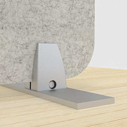 Freestanding Acoustic Desk Divider with Mount | Eco-Friendly Privacy Screen Panel | Noise Reducing Desk Partition | Tackboard Option & Easy to Install | Made from Recycled Plastic | Purple - 18" X 35"