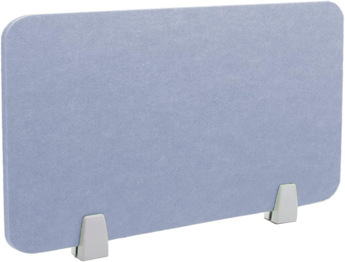 Icegrey Acoustic Desk Divider Privacy Panel Removable Sound Absorbing Desk Partition Board with 2 Clips for Student Call Centers Offices Braries Classrooms Library, Grey Blue, 19.5x15.6