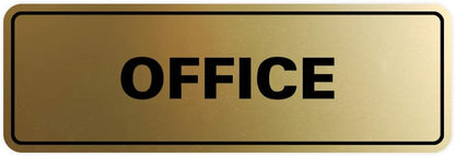 Signs ByLITA Standard Office Sign - Professional Business Signage - Easy to Install (Brushed Gold) - Medium 1 Pack