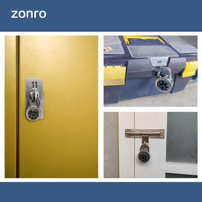 ZonRo Locks Combination Padlock, Fixed Dial Combination Padlock 8 Pack,3 Digit Code Standard Dial Combination, 2 in Wide. 3 in Height, Black Turntable, Lock for Gym & Locker, School, Toolbox