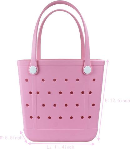 Tote Bag for Women - Large Rubber Beach Bag, Medium Waterproof Sandproof Travel Tote Bags for Beach Outdoor Sports